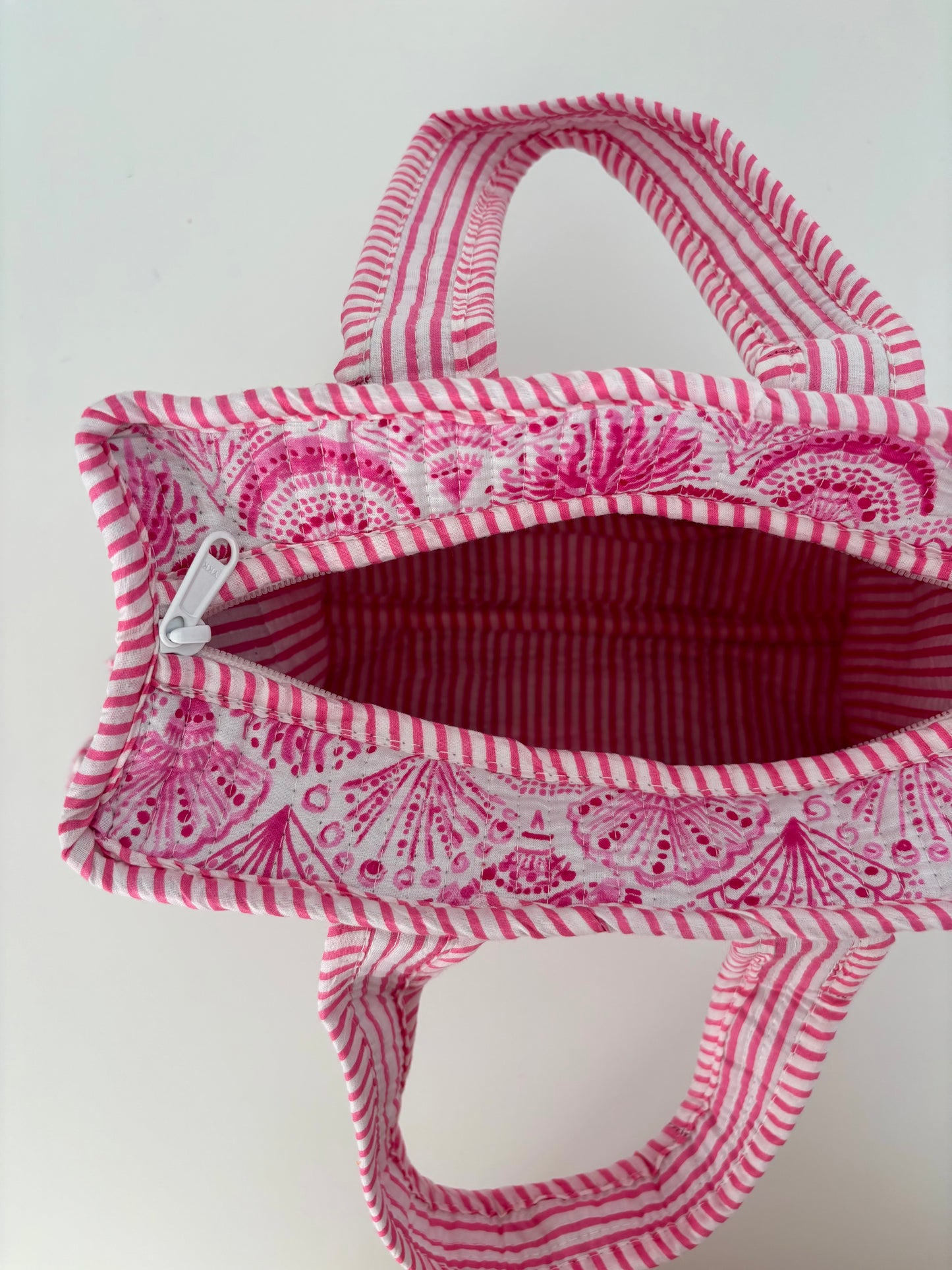 Pink Shells Mini Quilted Bag