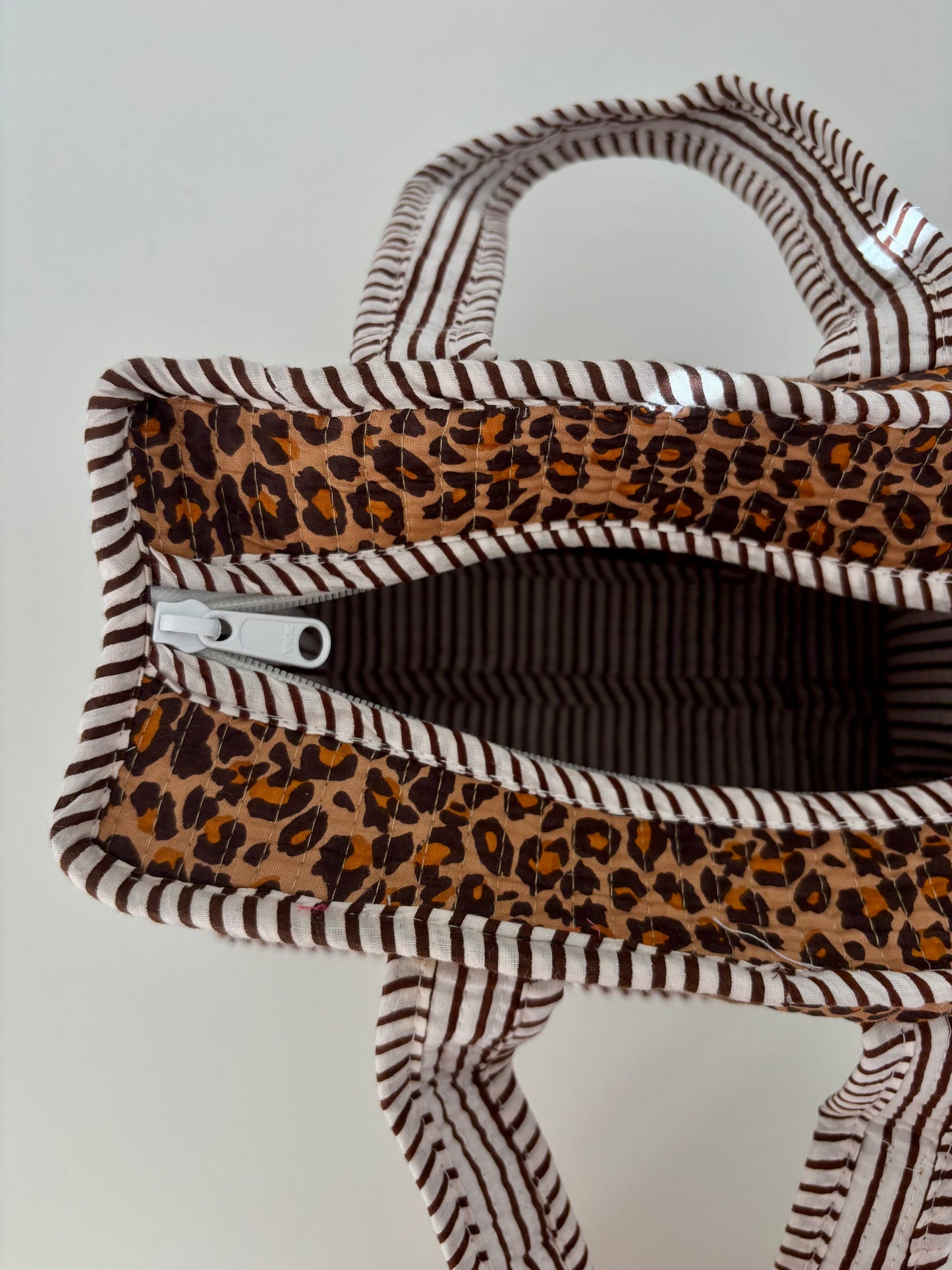 Leopard Print Mini Quilted Bag