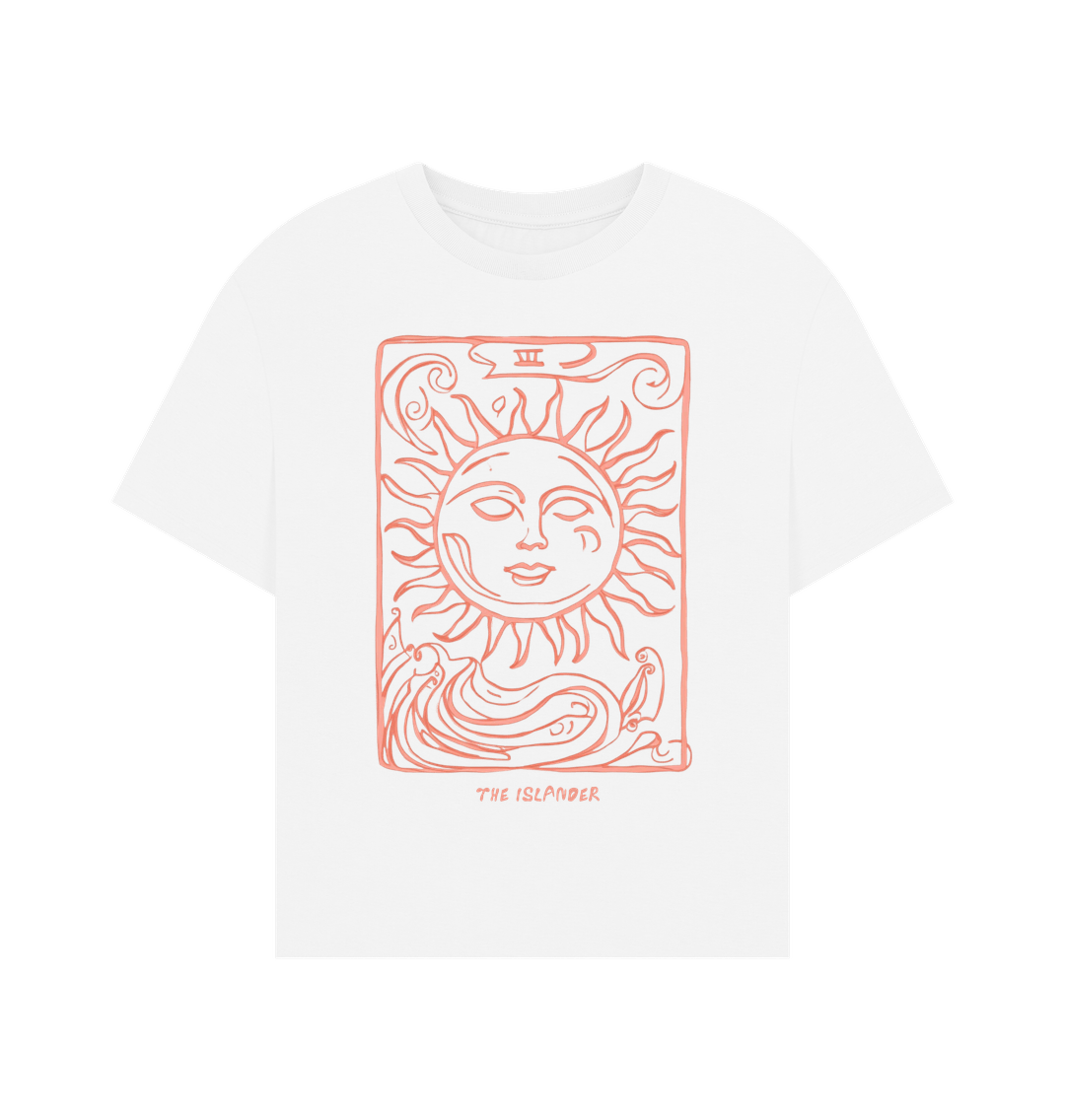 White Sun Tarot - Women's Oversized T- Shirt - Heavyweight Organic Cotton