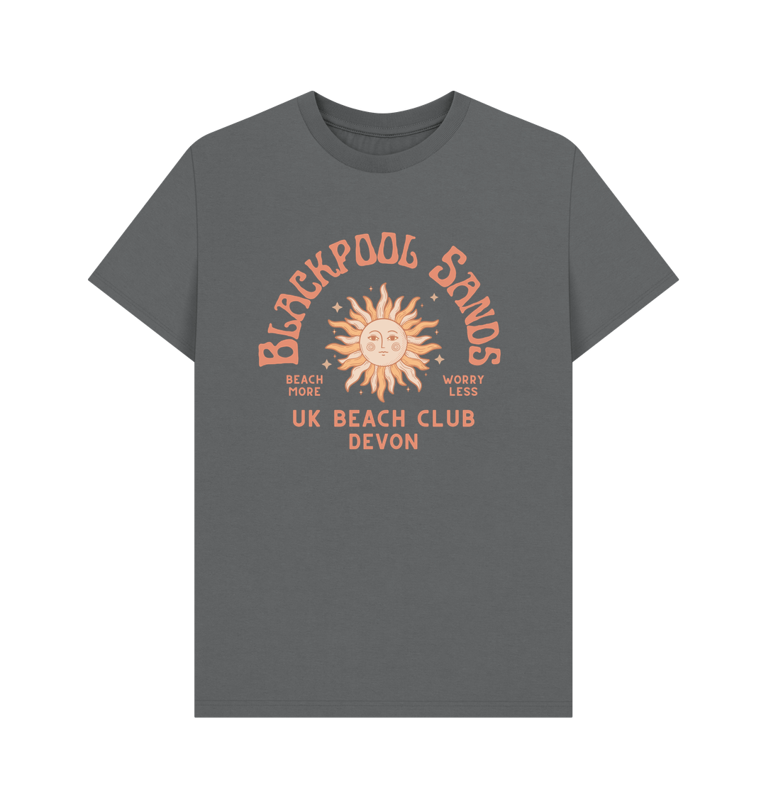 Slate Grey Blackpool Sands - UK Beach Club- Devon - Unisex Tshirt - The Islander