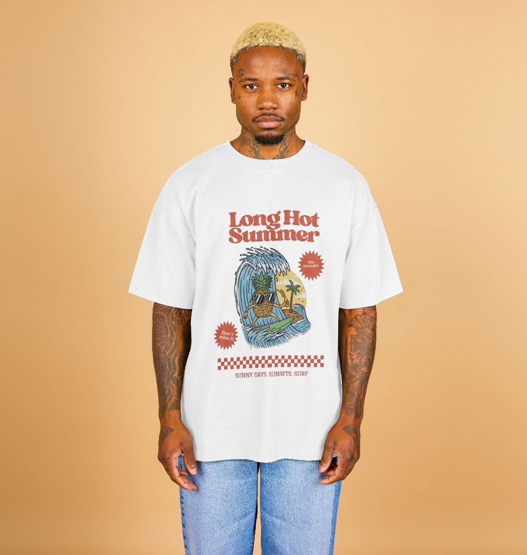Long Hot Summer- Men/Unisex Oversized style Tshirt - The Islander