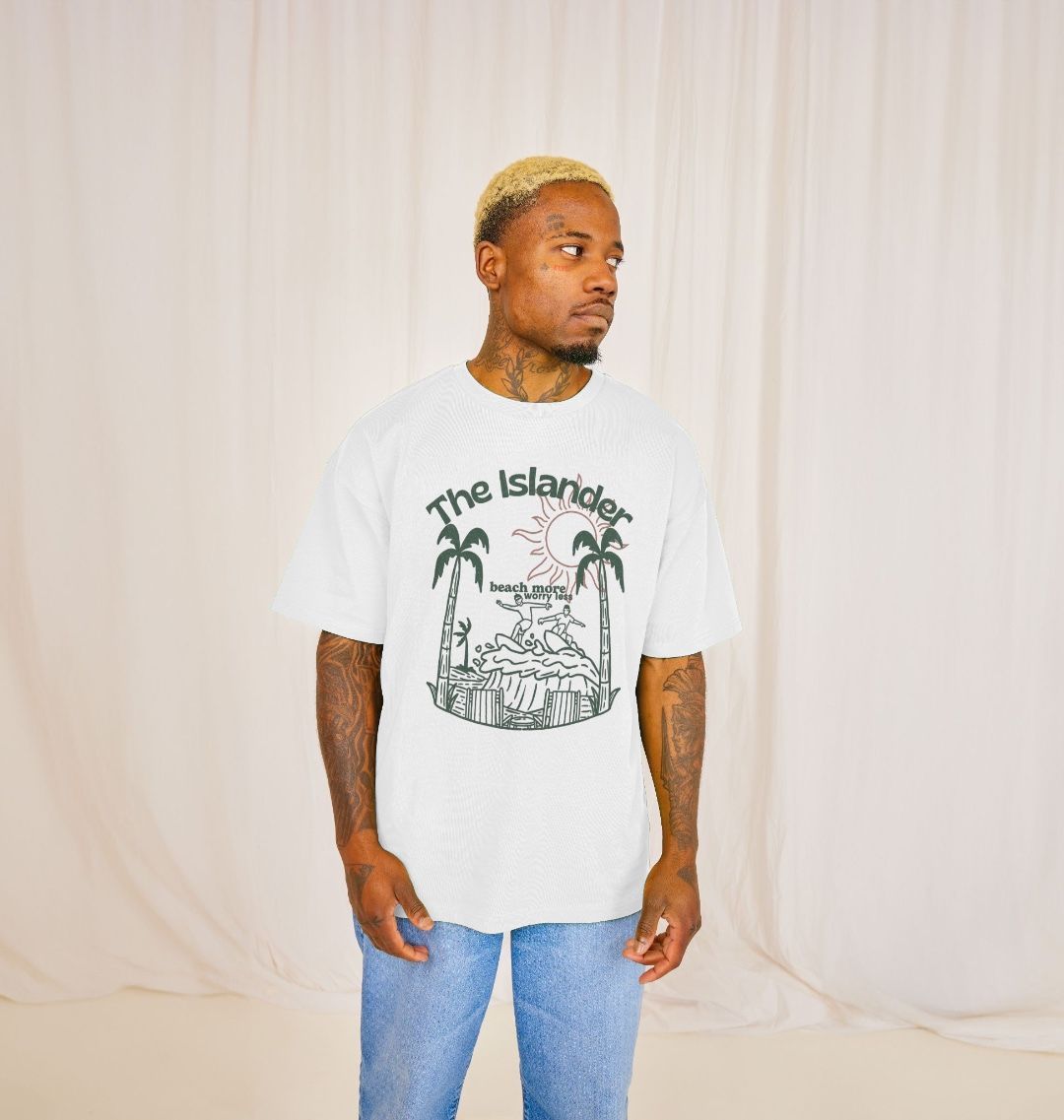 The Islander - Beach More Worry Less - Unisex Oversized Style Tshirt