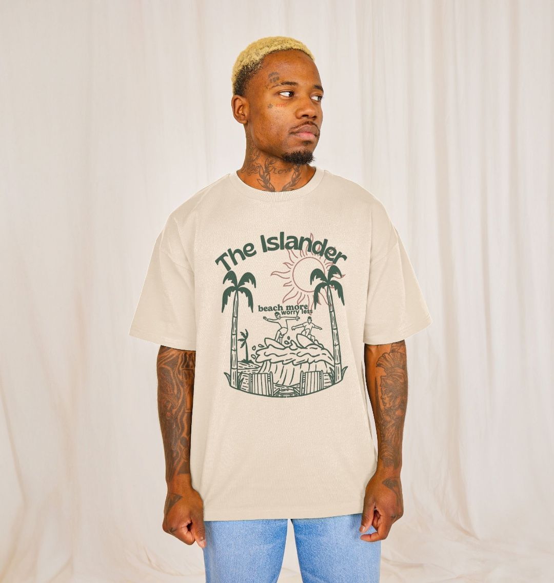 The Islander - Beach More Worry Less - Unisex Oversized Style Tshirt