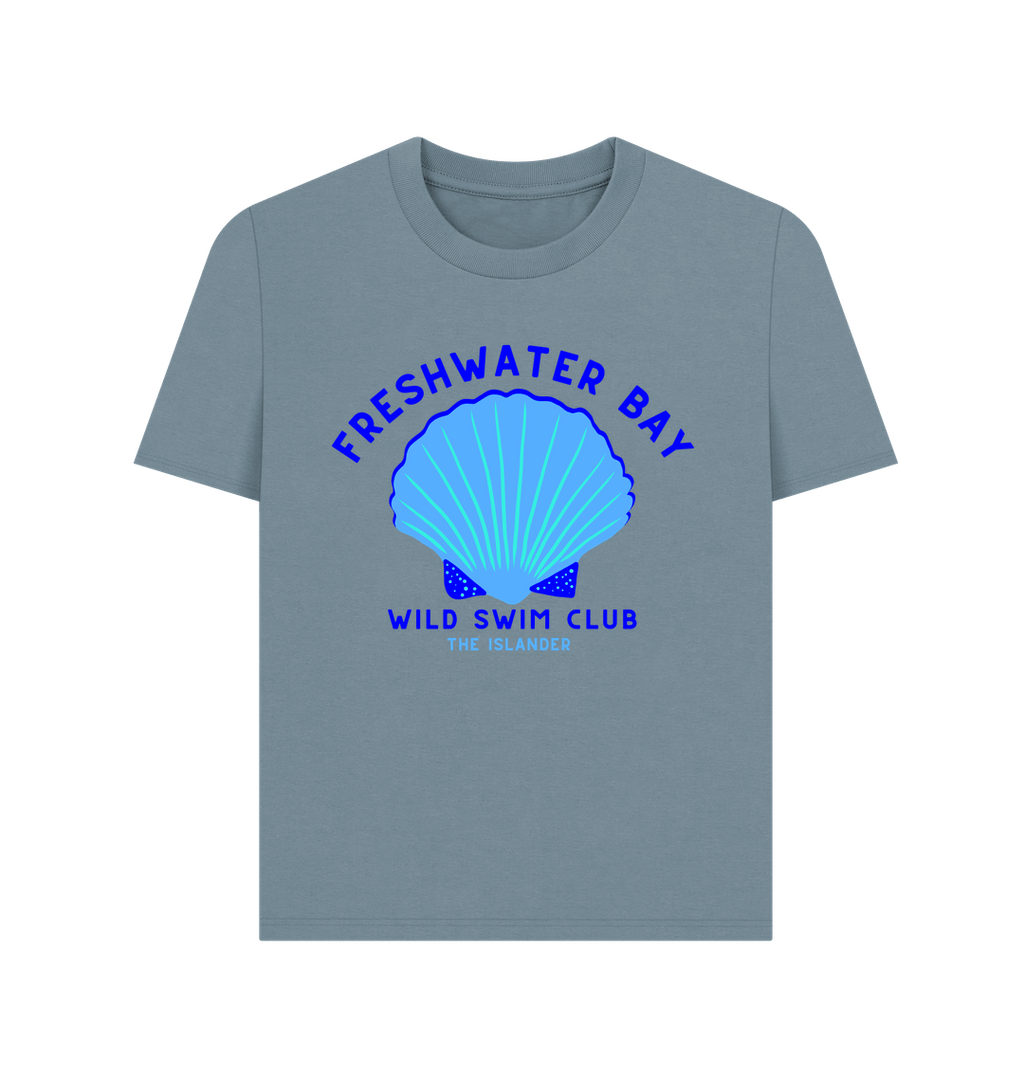 Stone Blue Freshwater Bay - Blue Wild Swim Club - Women's T Shirt