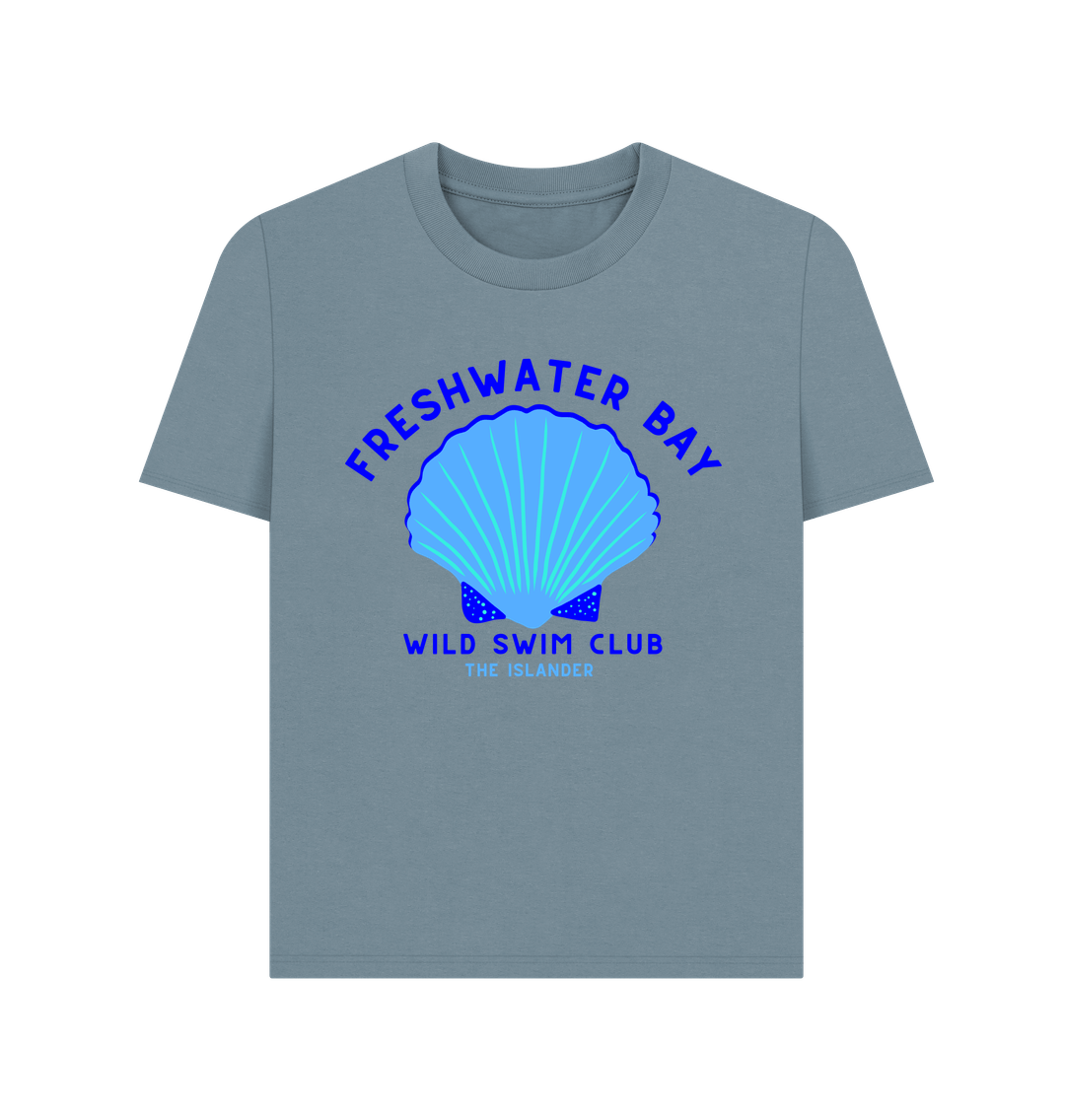 Stone Blue Freshwater Bay - Blue Wild Swim Club - Women's T Shirt