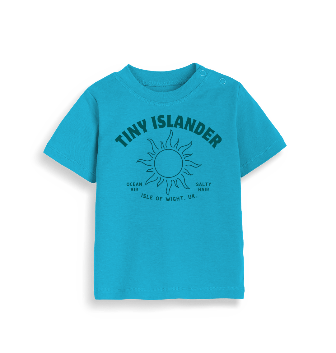 Organic Surf Blue Tiny Islander Blue - Organic Cotton Baby T Shirt