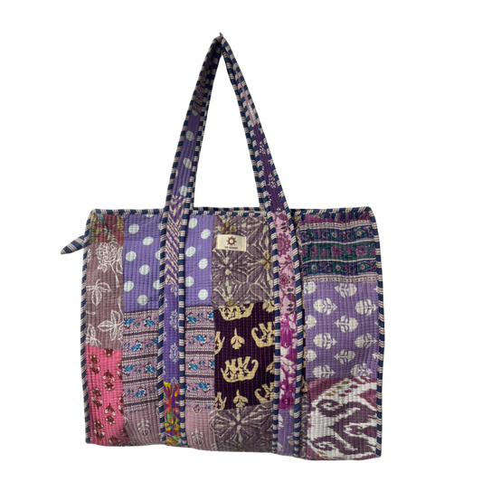 Patchwork Large Zipped Totes