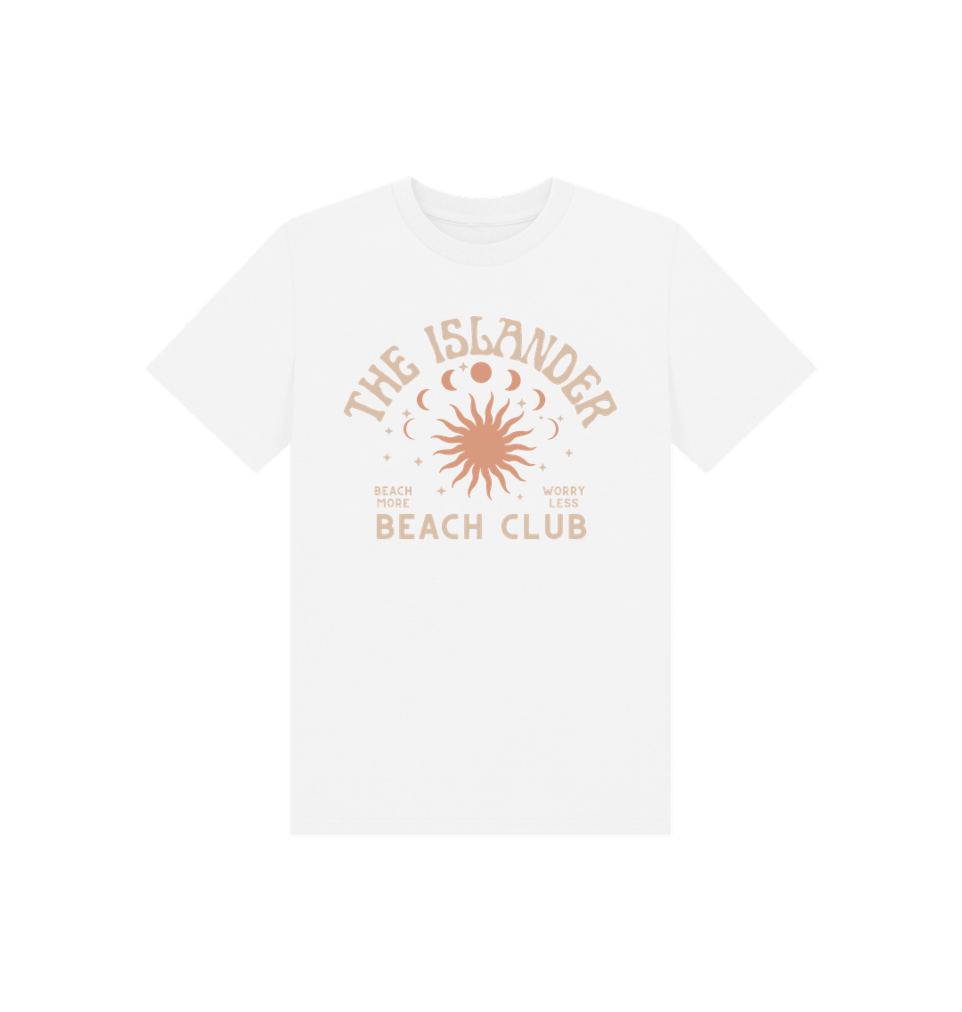 White The Islander - Beach Club - Kids T Shirt  - Organic Cotton