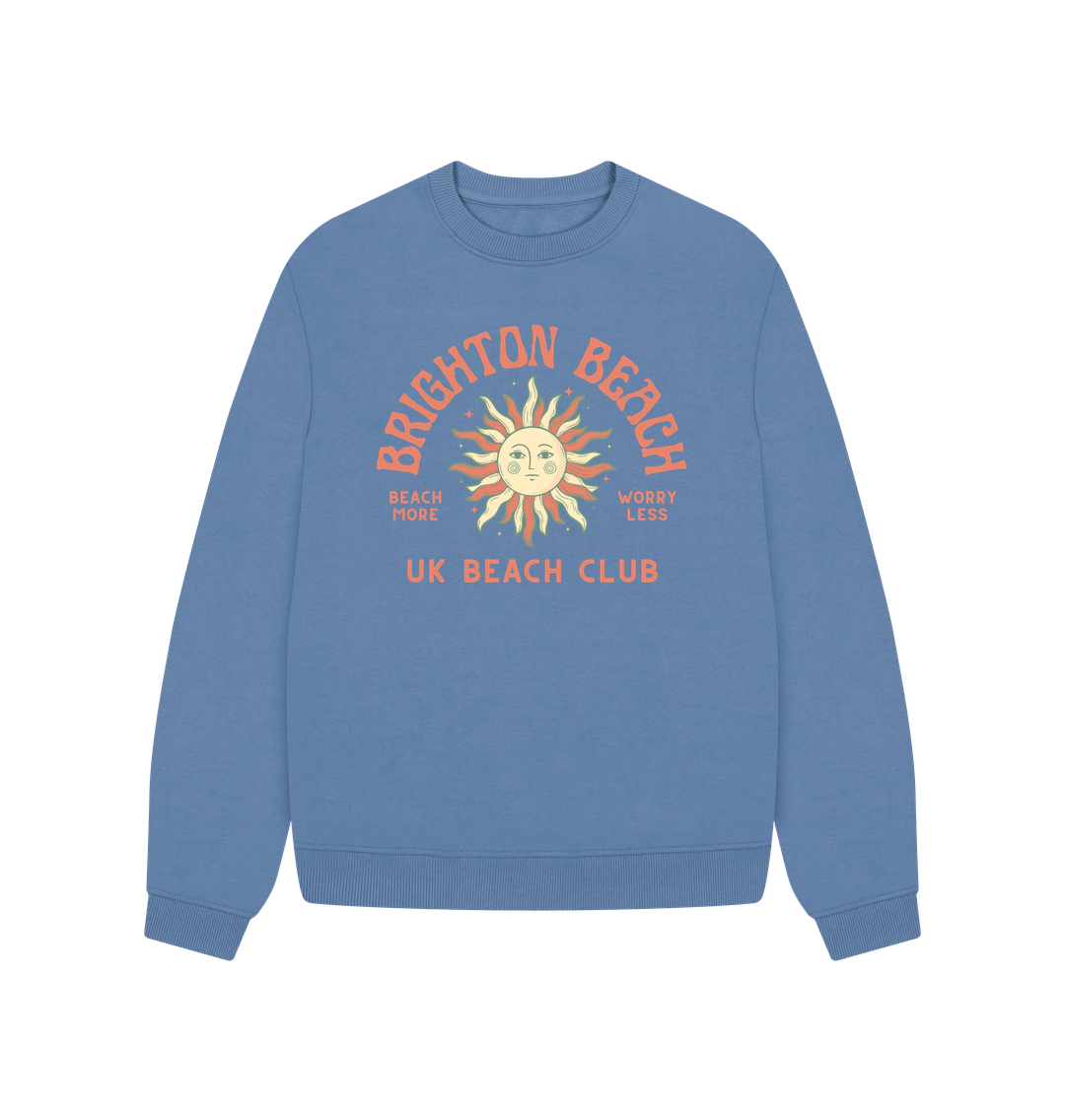 Solent Brighton Beach - UK Beach club - Women's oversized style sweatshirt - Beach More\/Worry Less