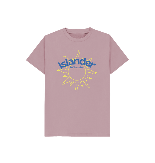 Mauve Kids Tshirt - Islander in training - 100% Organic cotton