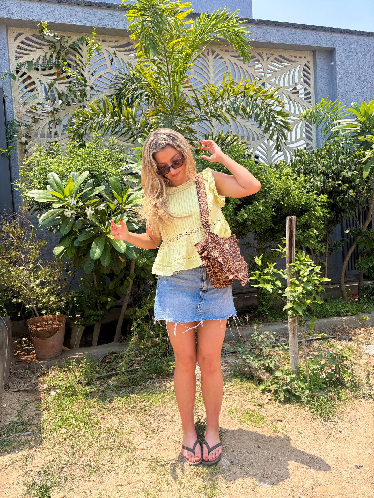 Leopard Print Frill Side Mini