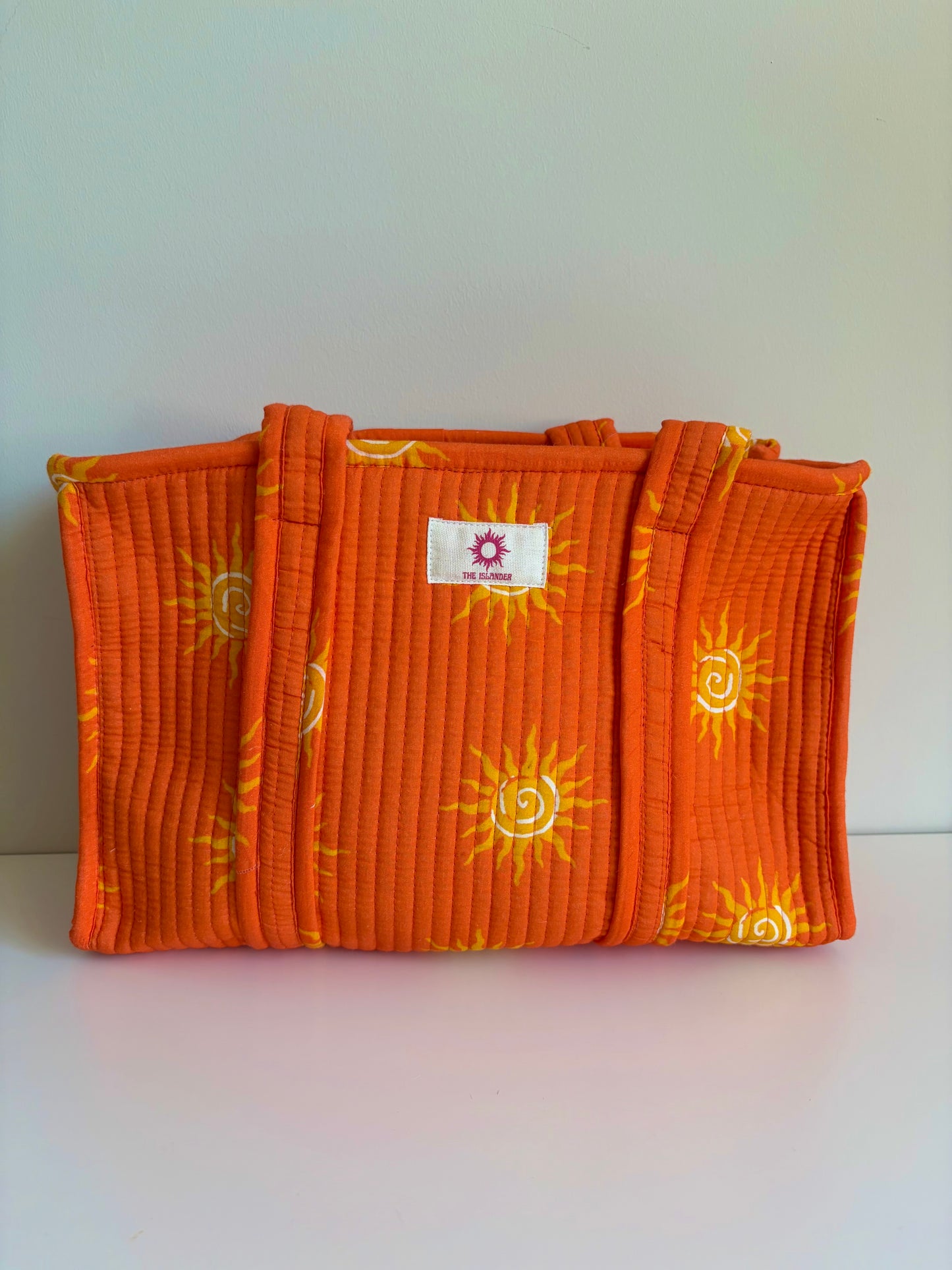 Orange Suns Midi Tote Bag