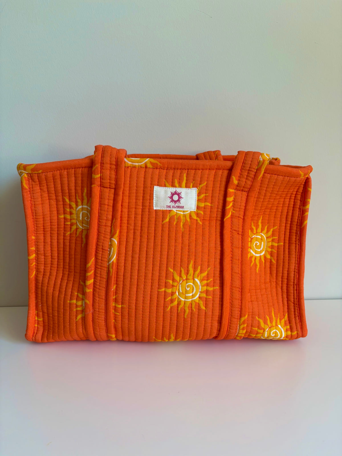 Orange Suns Midi Tote Bag