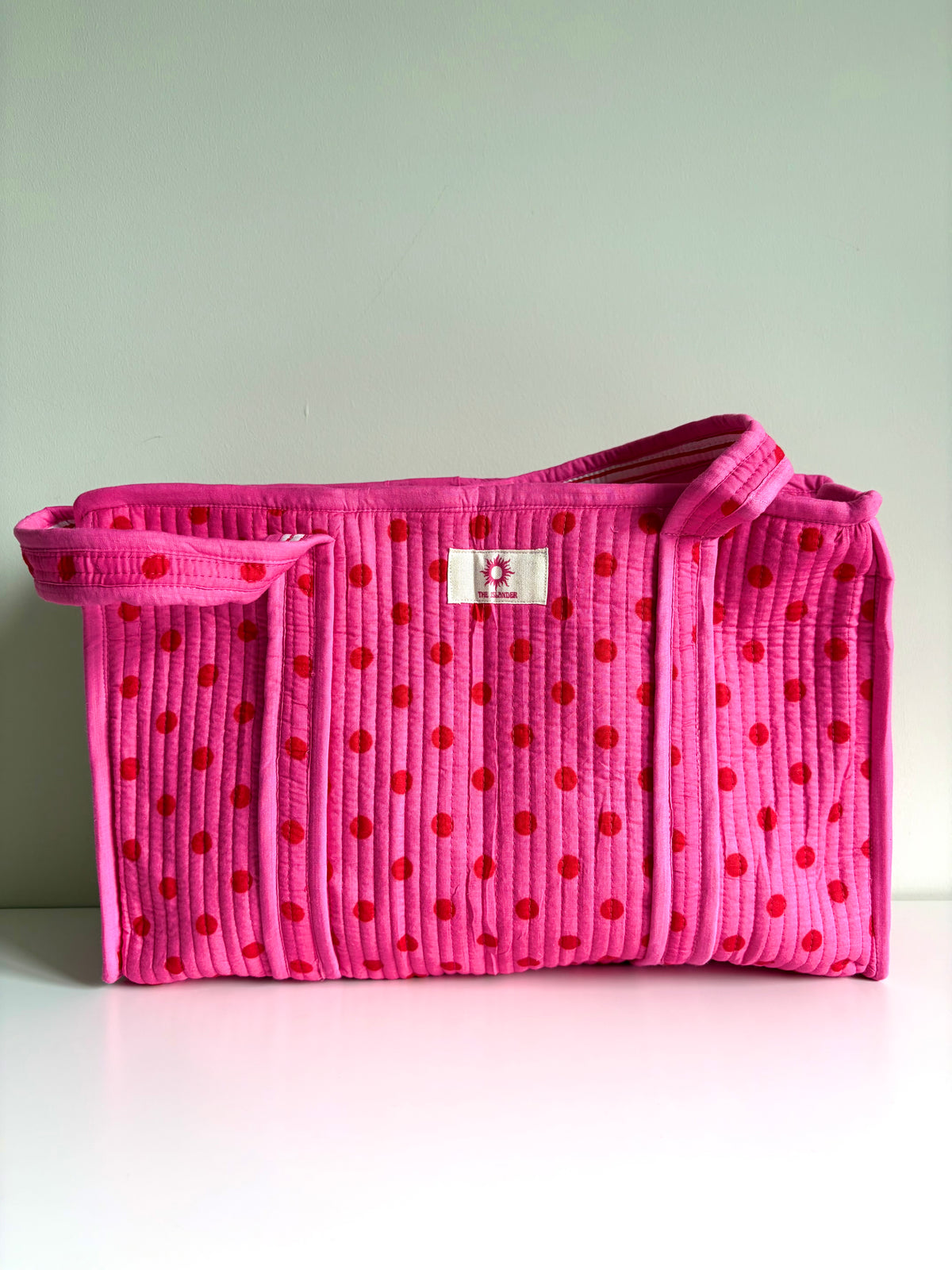 Pink & Red Polka Dot Compartment Midi