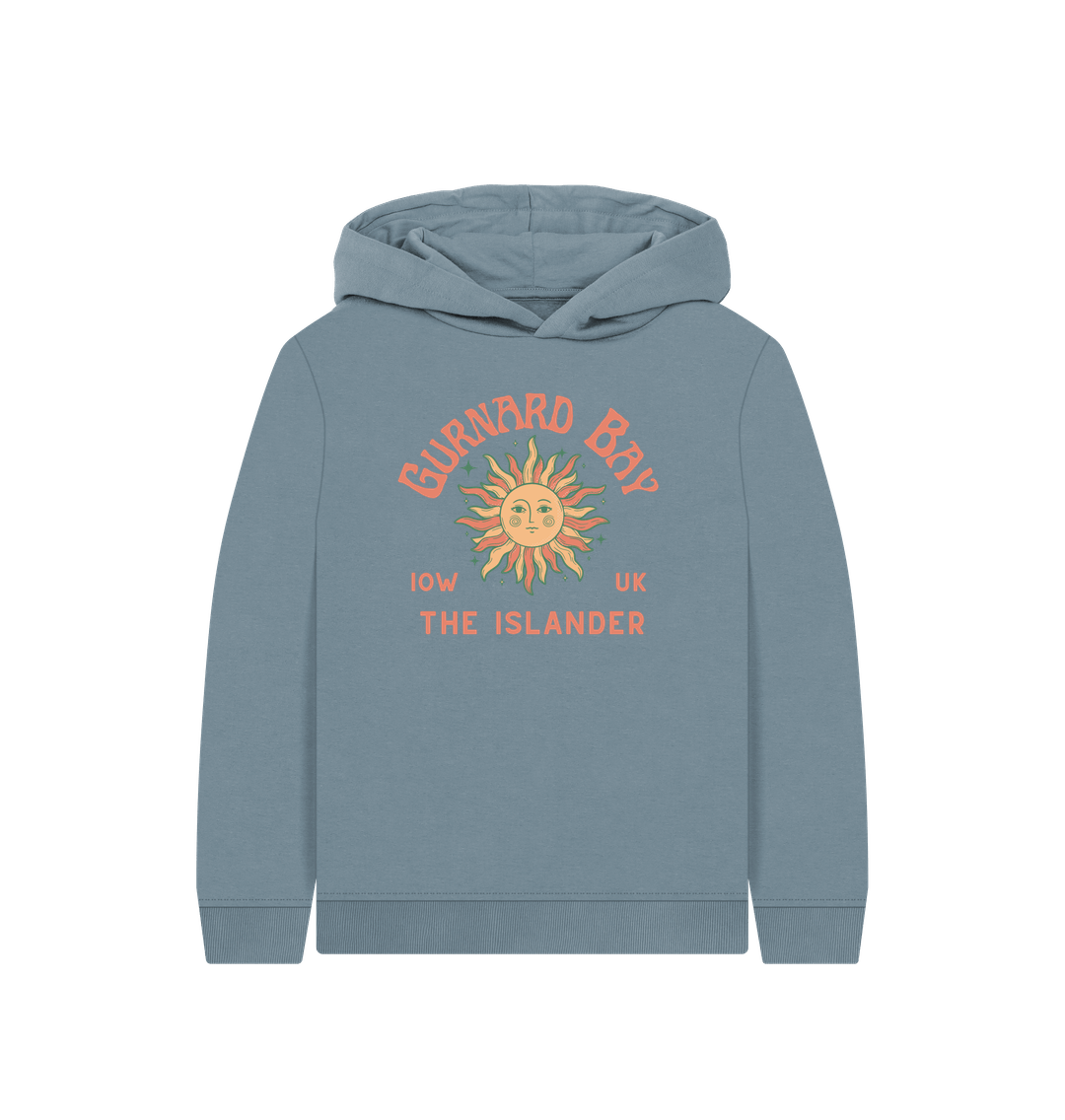 Stone Blue Kids Hoody - Gurnard Bay - Sunshine - The Islander - Isle of Wight