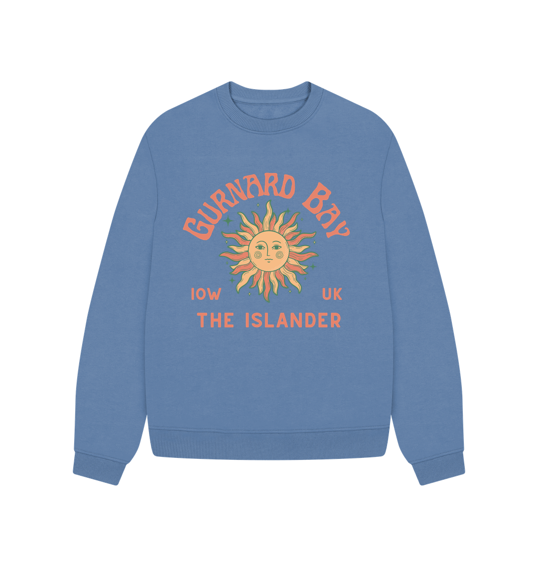 Solent Gurnard Bay- Women's oversized sweatshirt - Sunshine and stars - The Islander