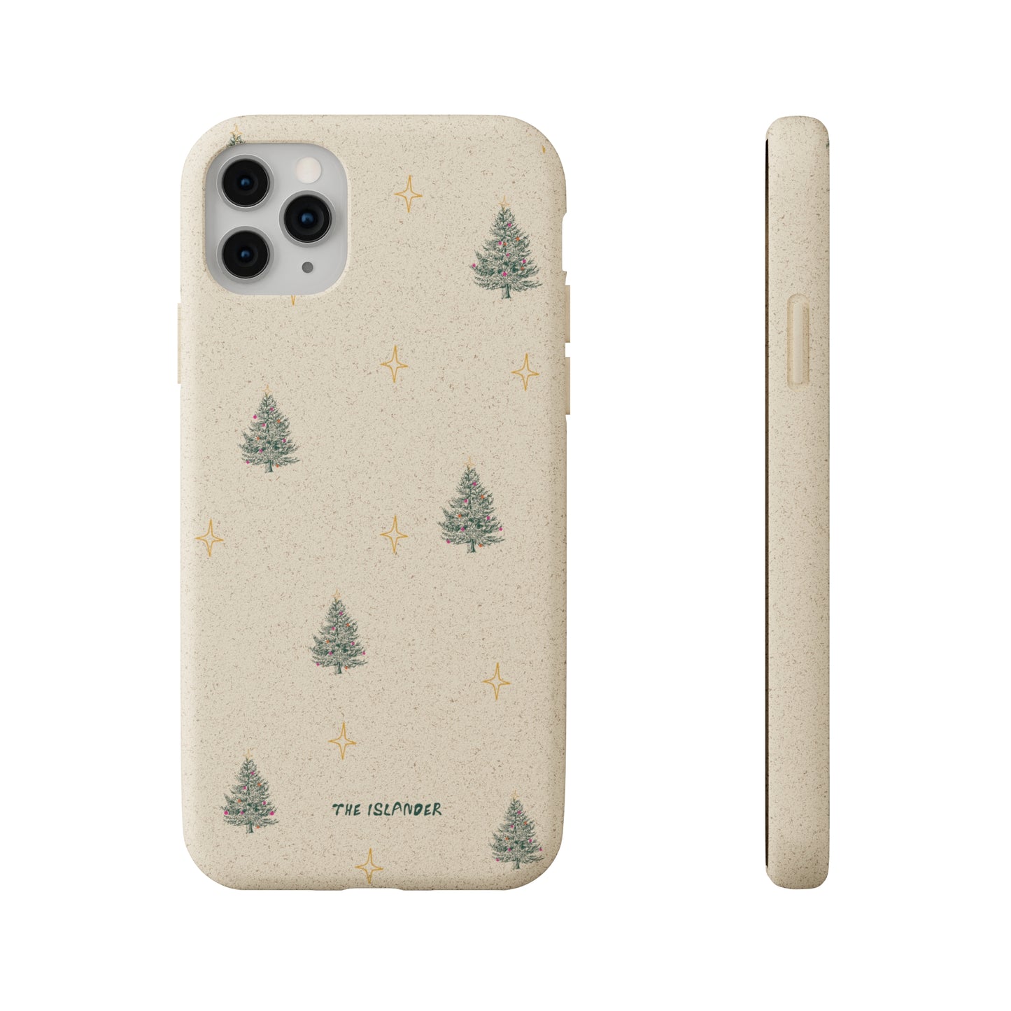 Christmas Trees & Stars - Biodegradable Phone Case - Made from Natural Materials