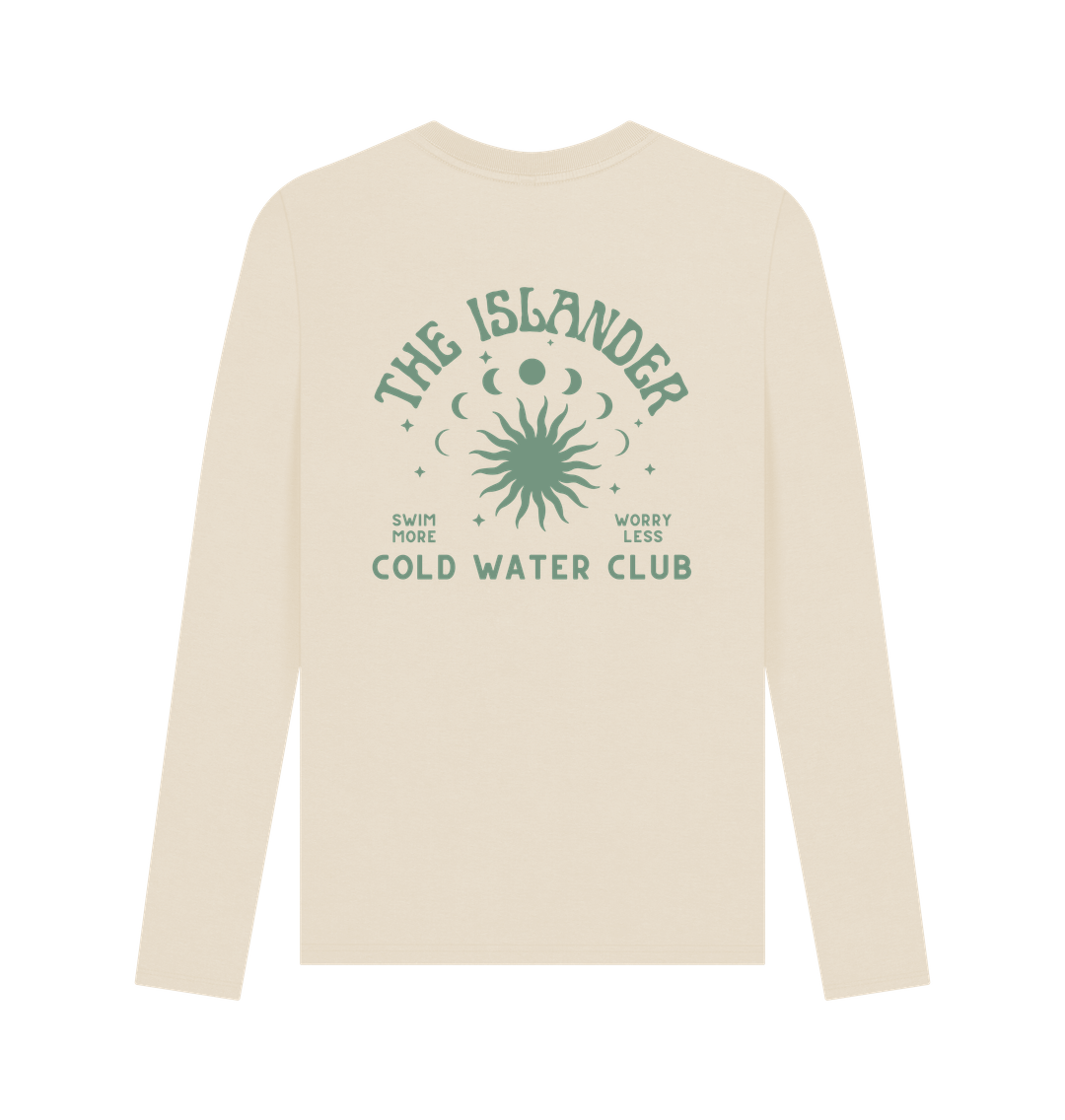 Oat Cold Water Club - Unisex Long Sleeve T Shirt - The Islander - Cold Water Swimming