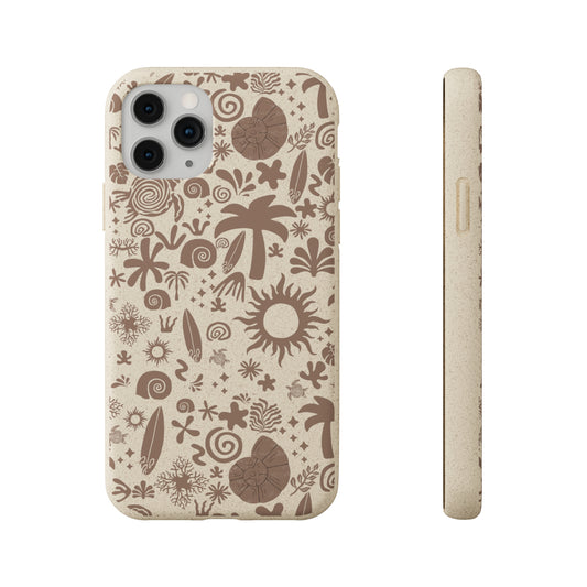 Abstract Island Life - Biodegradable Phone Case - Made from Natural Materials