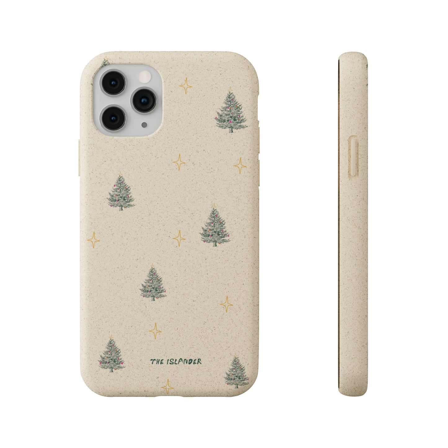 Christmas Trees & Stars - Biodegradable Phone Case - Made from Natural Materials