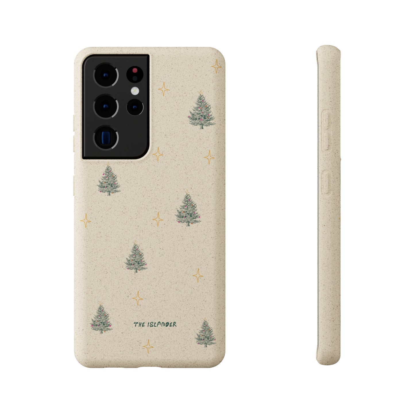 Christmas Trees & Stars - Biodegradable Phone Case - Made from Natural Materials