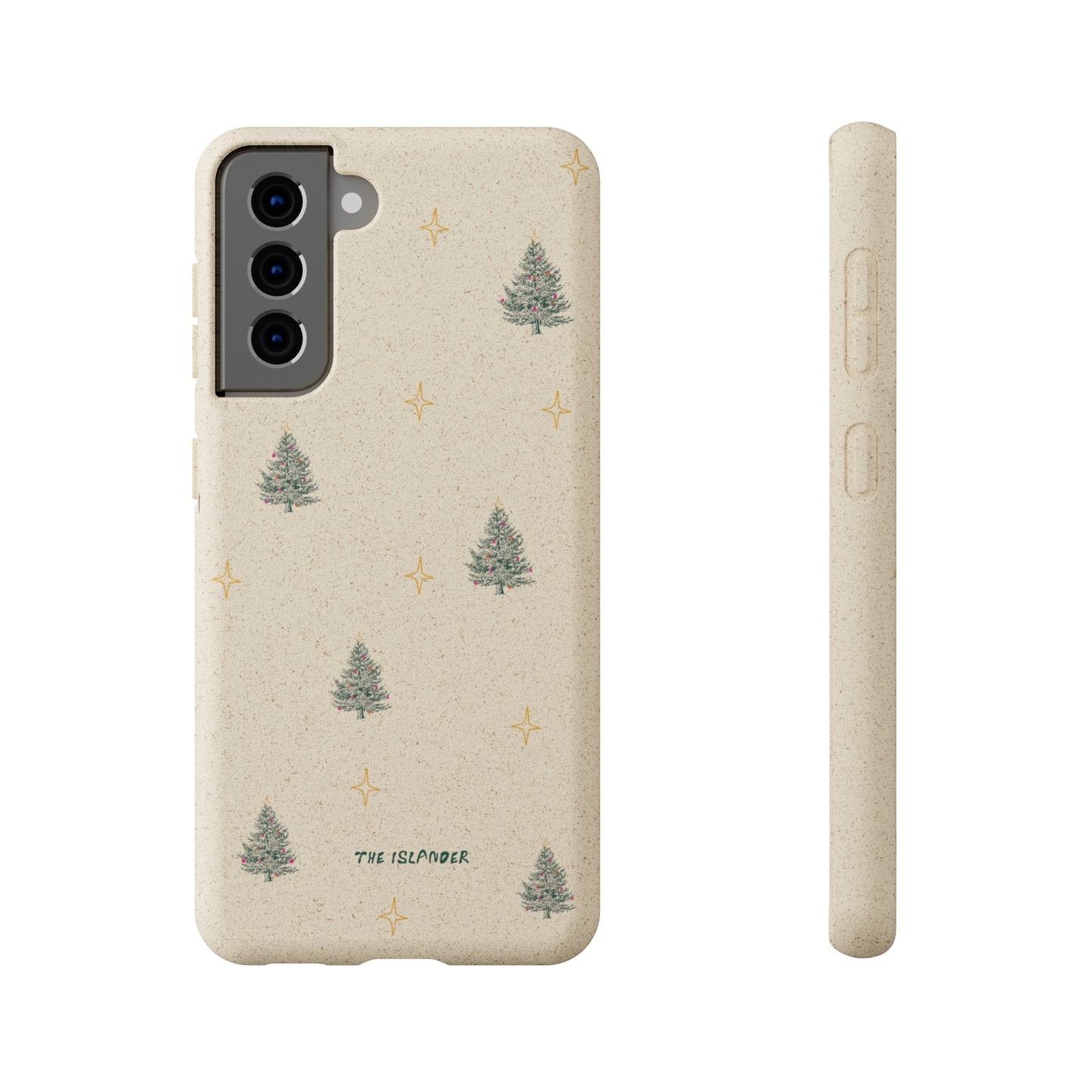 Christmas Trees & Stars - Biodegradable Phone Case - Made from Natural Materials