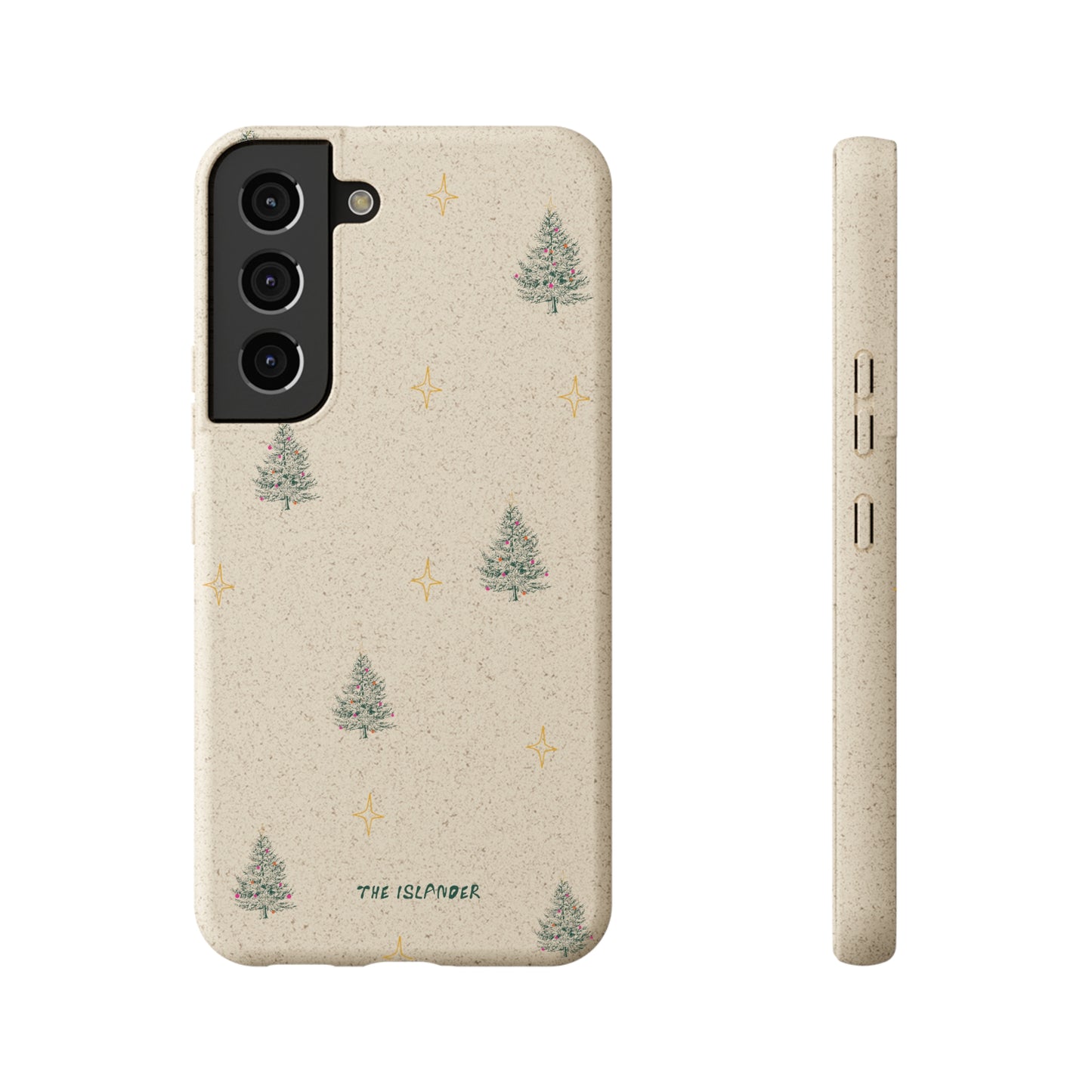 Christmas Trees & Stars - Biodegradable Phone Case - Made from Natural Materials