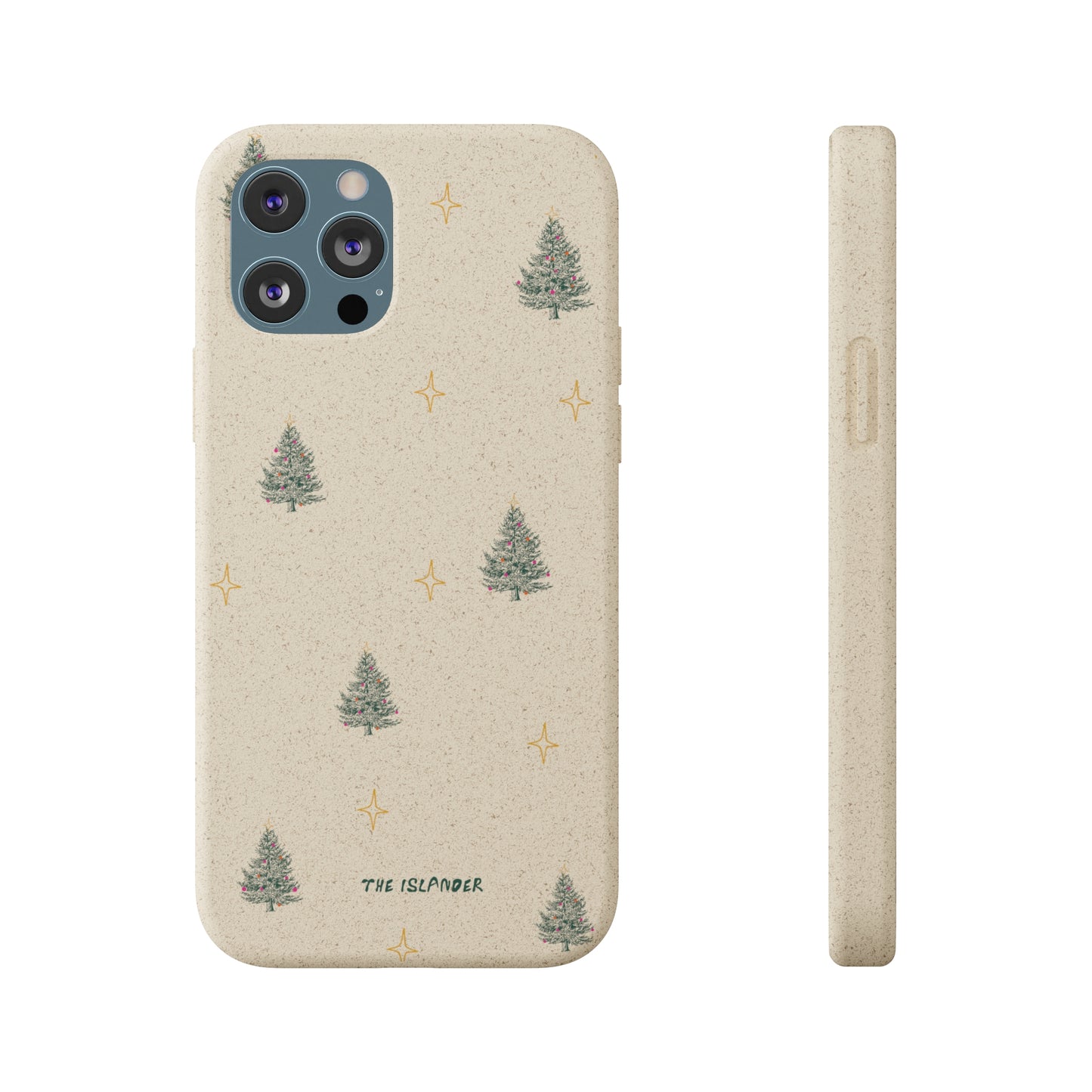 Christmas Trees & Stars - Biodegradable Phone Case - Made from Natural Materials