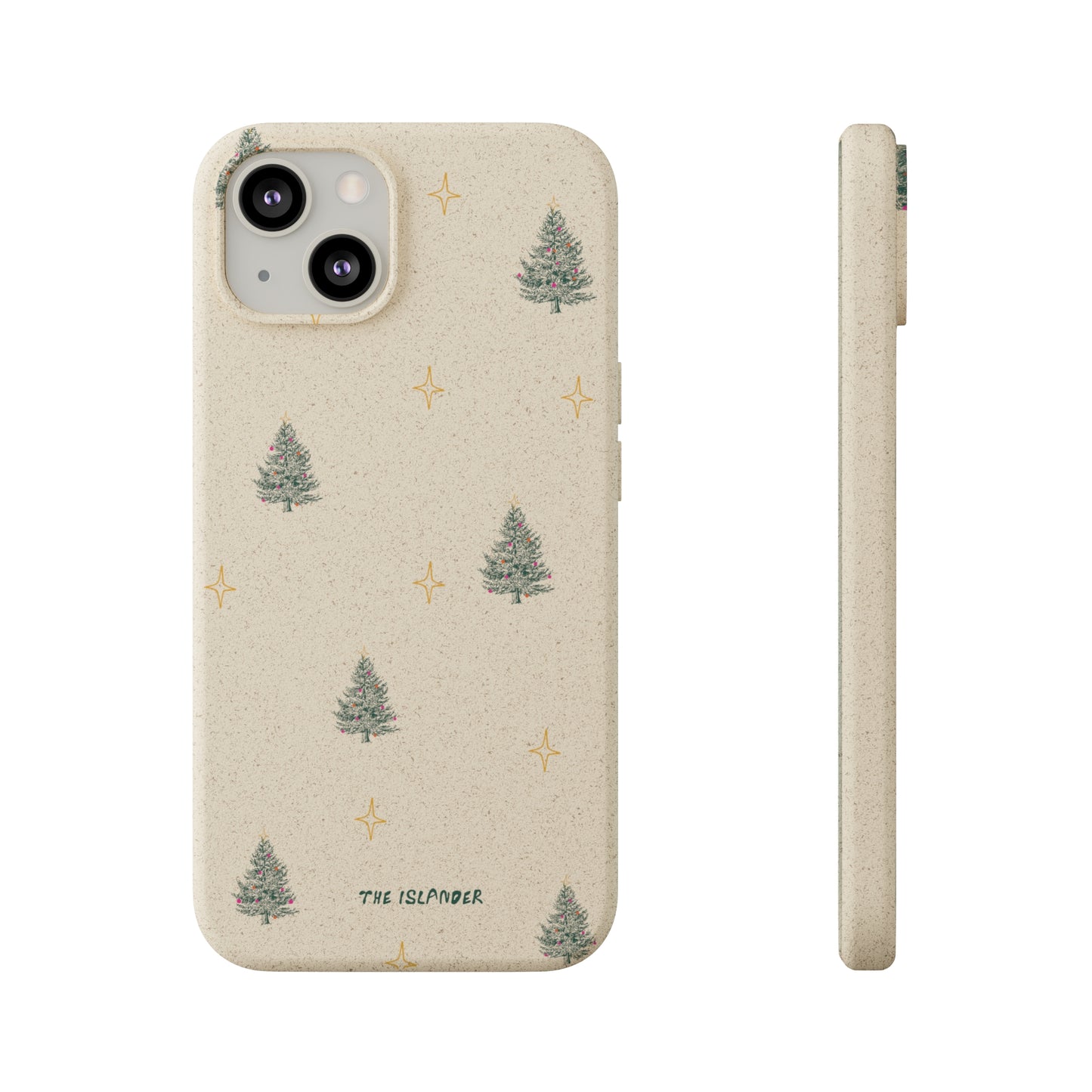 Christmas Trees & Stars - Biodegradable Phone Case - Made from Natural Materials