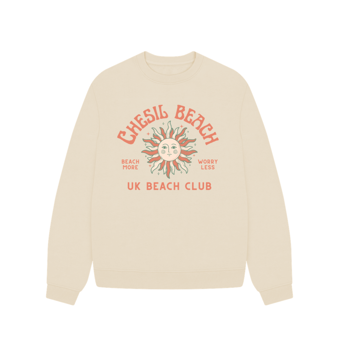 Oat Chesil Beach - UK Beach club  - Women's Oversized style sweatshirt - Dorset Beach