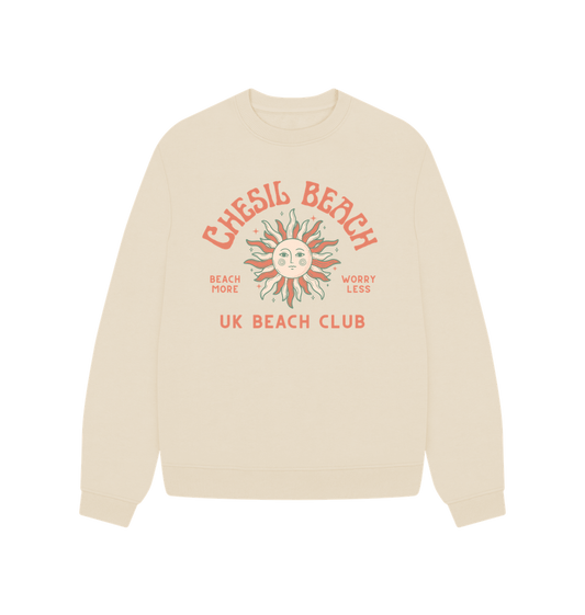 Oat Chesil Beach - UK Beach club  - Women's Oversized style sweatshirt - Dorset Beach