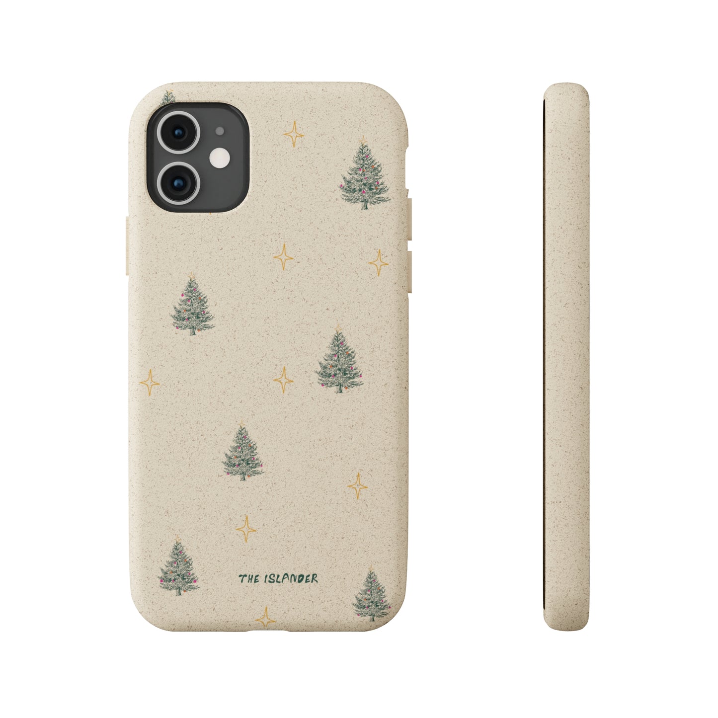 Christmas Trees & Stars - Biodegradable Phone Case - Made from Natural Materials