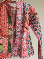 Peach/Pink Patchwork Quilted Jacket