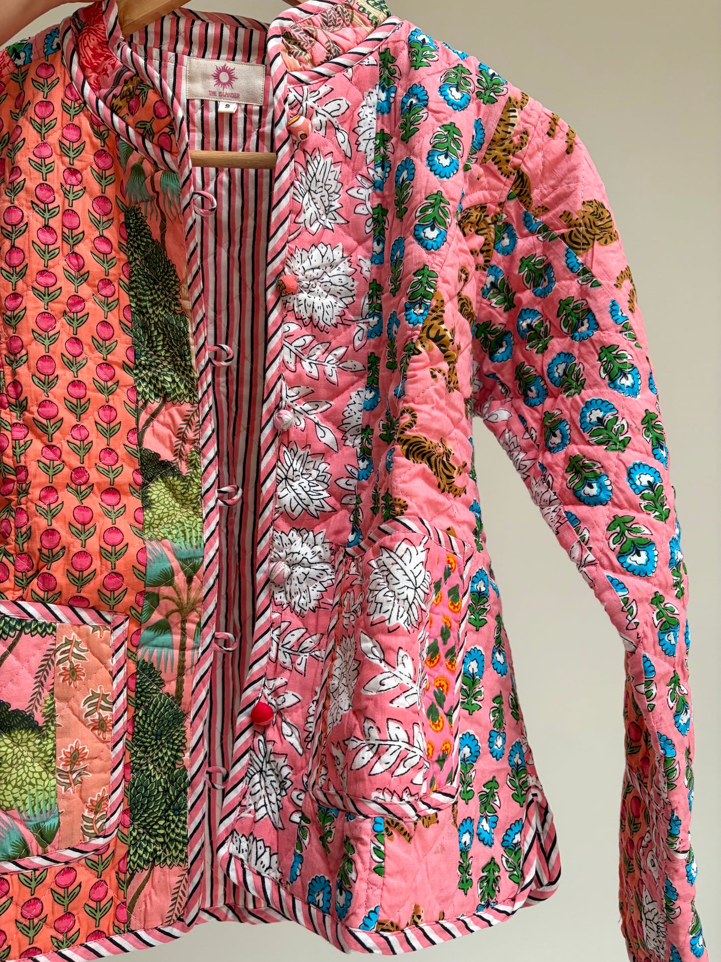 Peach/Pink Patchwork Quilted Jacket