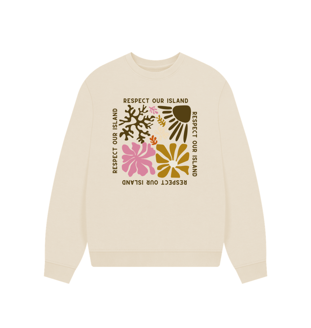 Oat Respect Our Island - Women's Oversized Sweatshirt