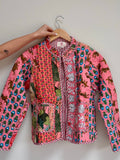 Peach/Pink Patchwork Quilted Jacket