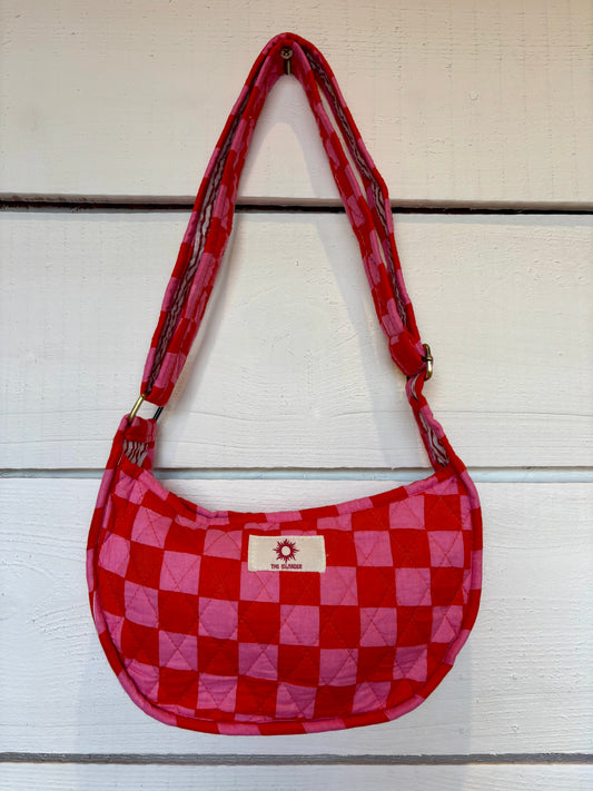 Pink Checkerboard Side Mini