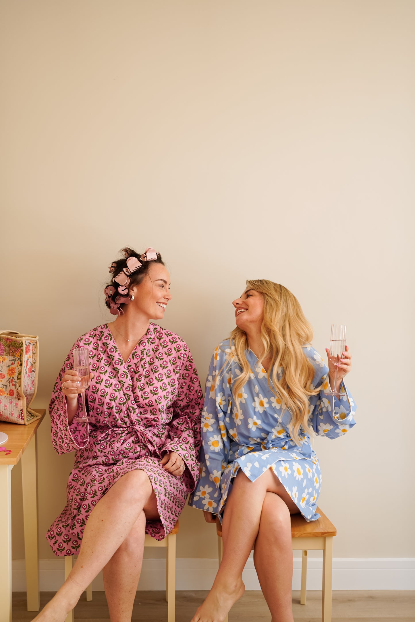 Block Printed Cotton Robe/Kimonos