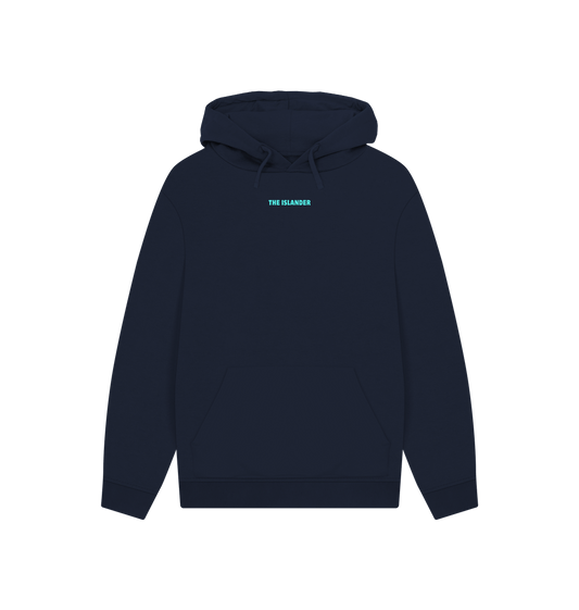 Navy Freshwater Bay -Unisex Oversized Fit Hoodie - Organic Cotton- Printed front and back