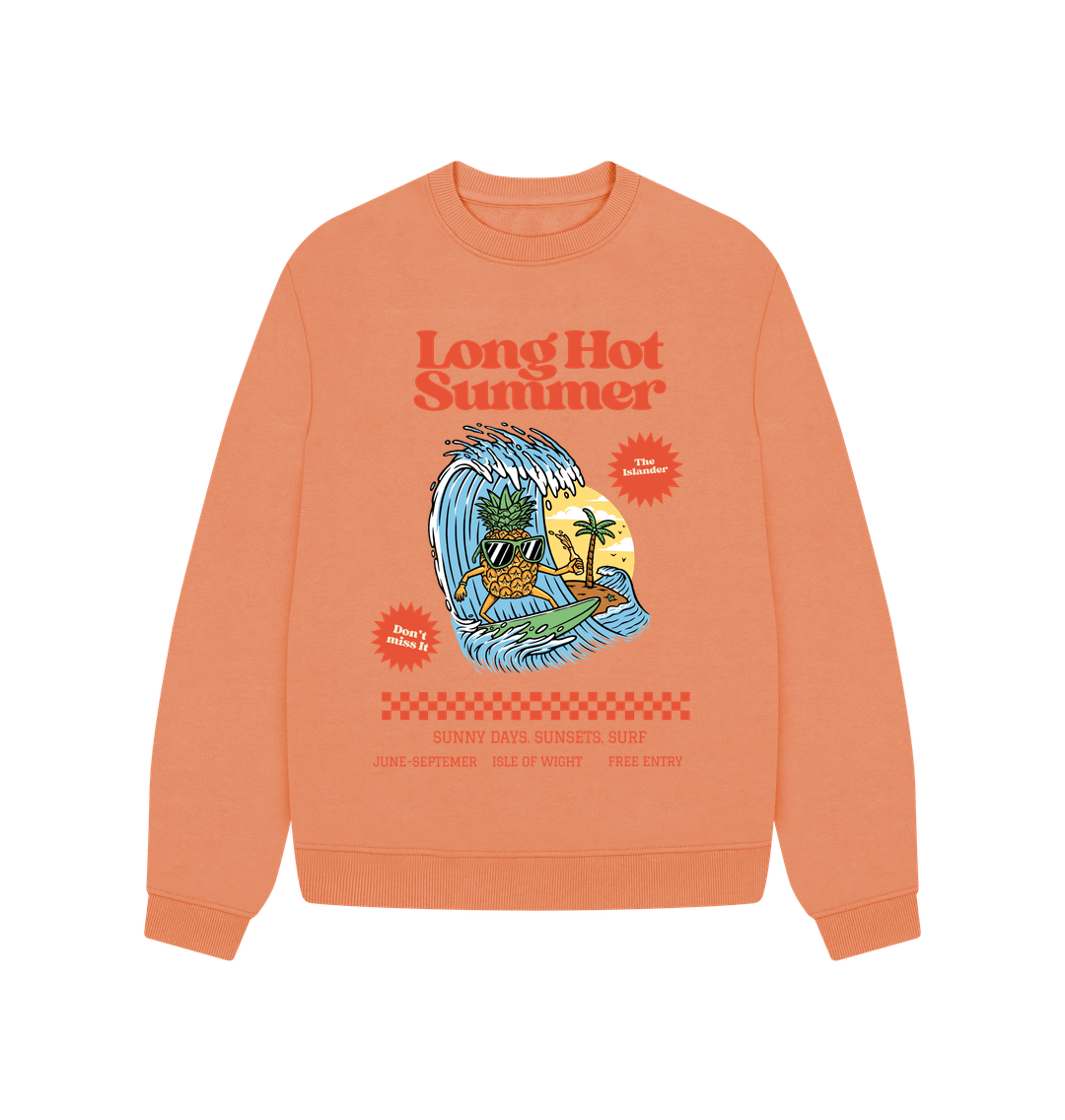 Apricot Long Hot Summer  - Women's oversized sweatshirt - The Islander