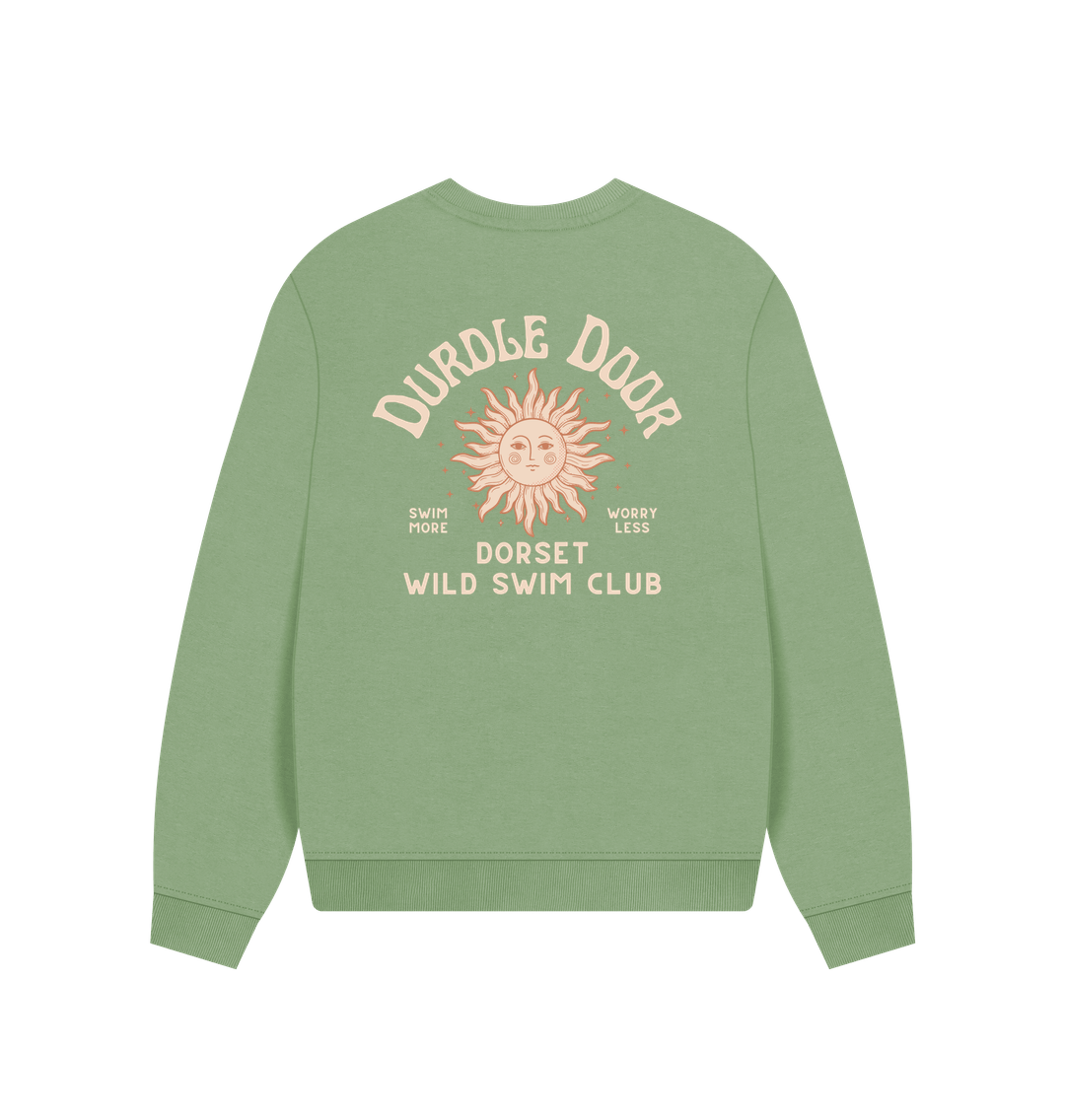 Durdle Door, Dorset - Wild Swim Club - Women's Oversized Style Sweatshirt