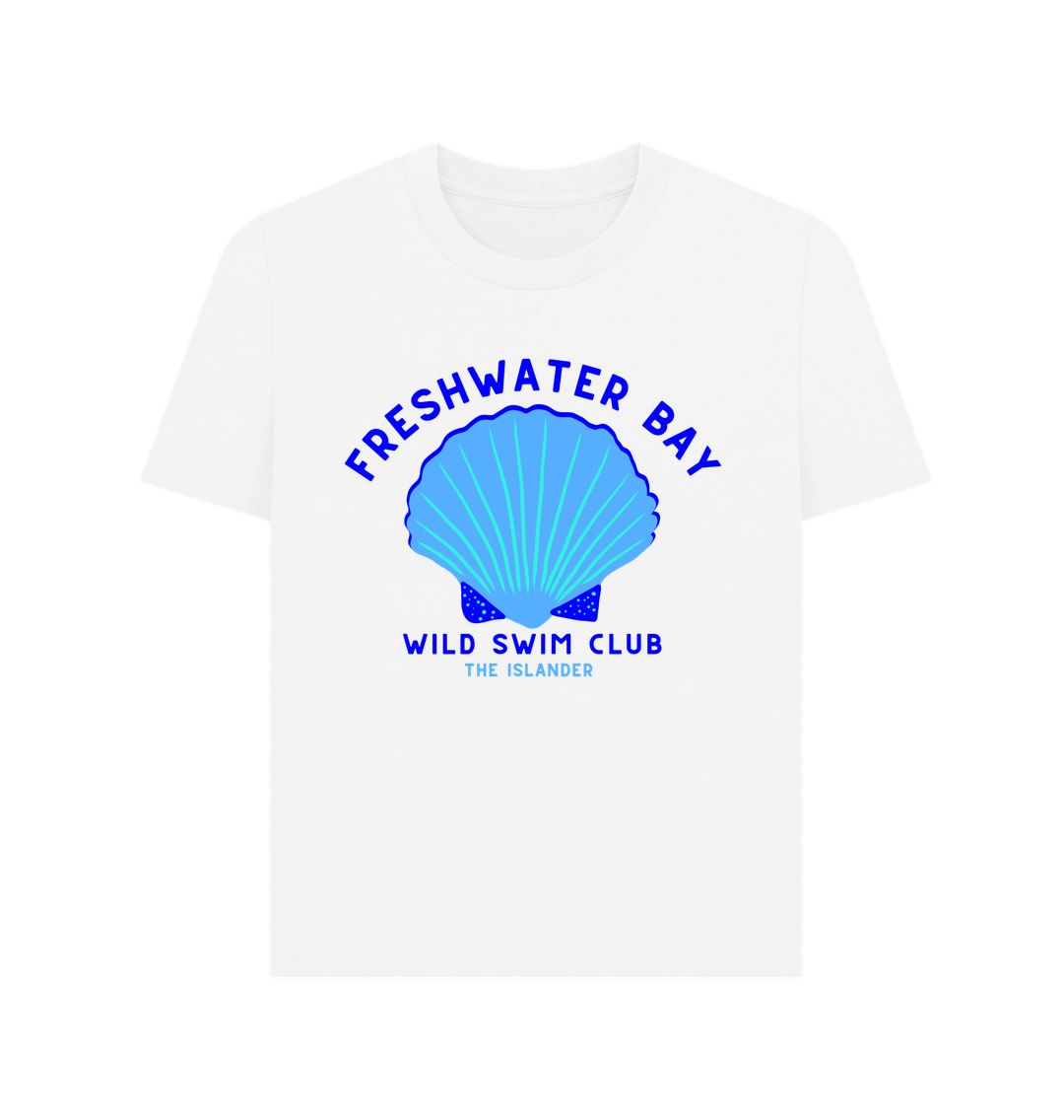 White Freshwater Bay - Blue Wild Swim Club - Women's T Shirt
