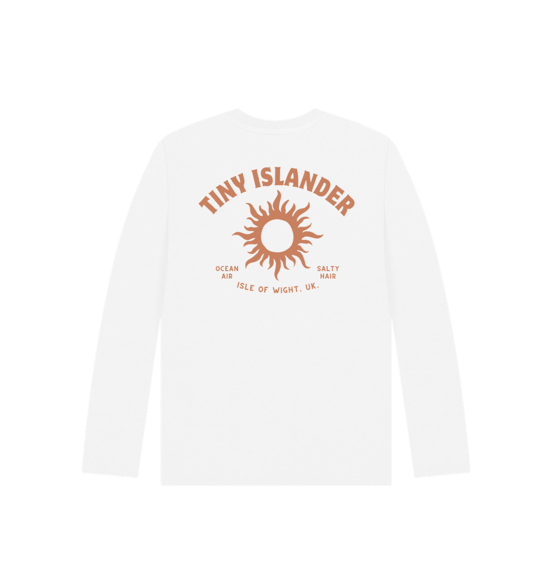 Tiny Islander - Kids Long Sleeve T Shirt - Organic Cotton - Printed Back and Front