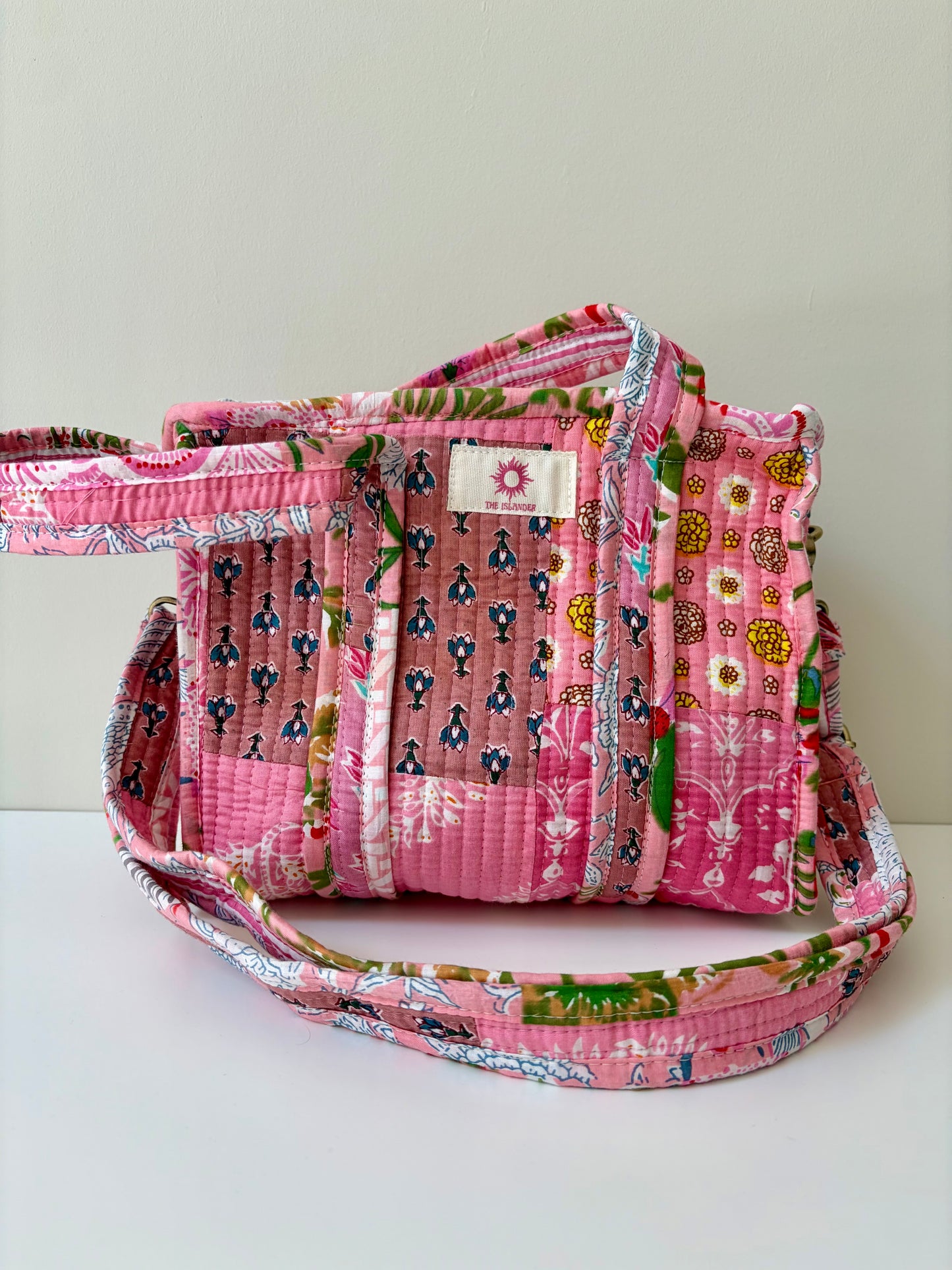 Baby Pink Patchwork Mini Tote