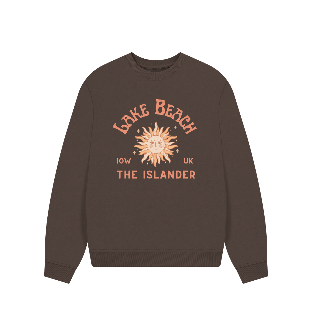 Chocolate Lake Beach - The Islander - Women's Oversized Style Sweatshirt