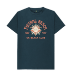 Denim Blue Fistral Beach - UK Beach club Tee - Unisex Tshirt - Beach More\/Worry Less