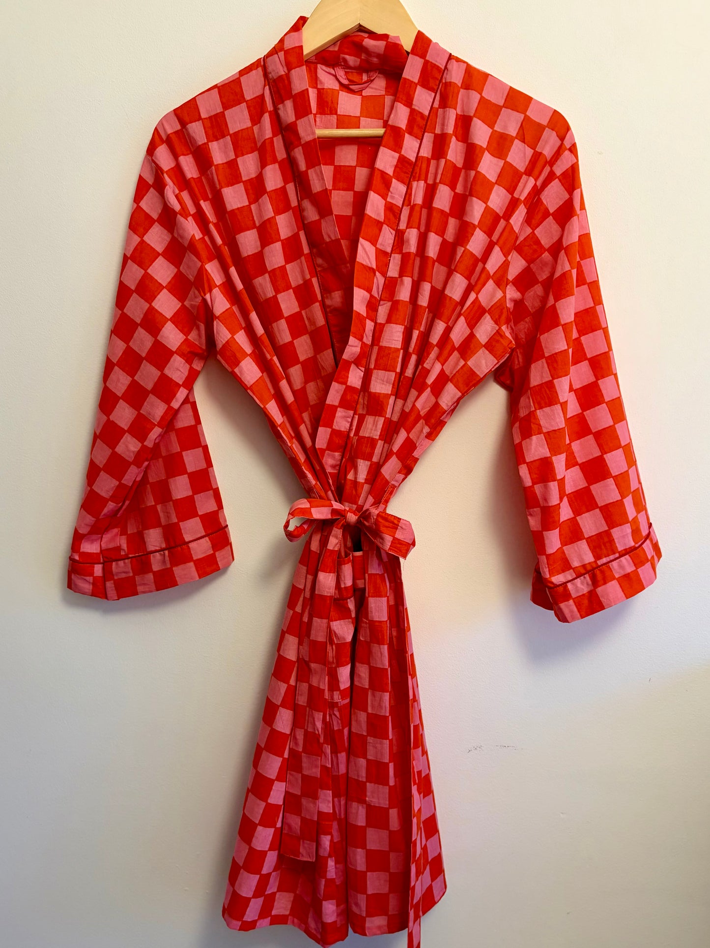 Block Printed Cotton Robe/Kimonos