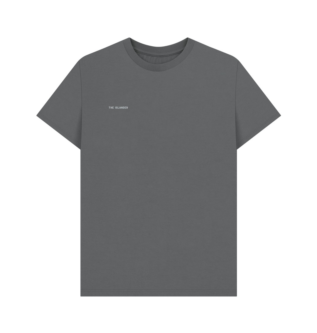 Slate Grey Small Hope Beach - Back Print - The Islander Unisex T Shirt