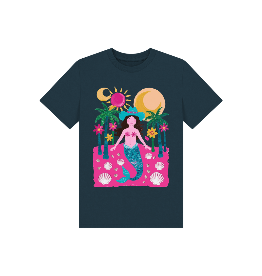 Denim Blue Printed Kids T-Shirt