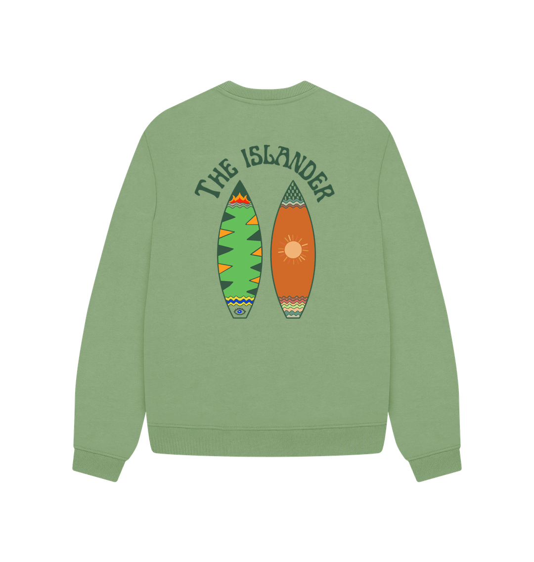 Sage Surf board - Women's oversized style sweater - The Islander